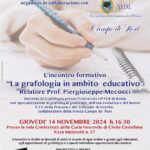 Incontro formativo – La grafologia in ambito educativo